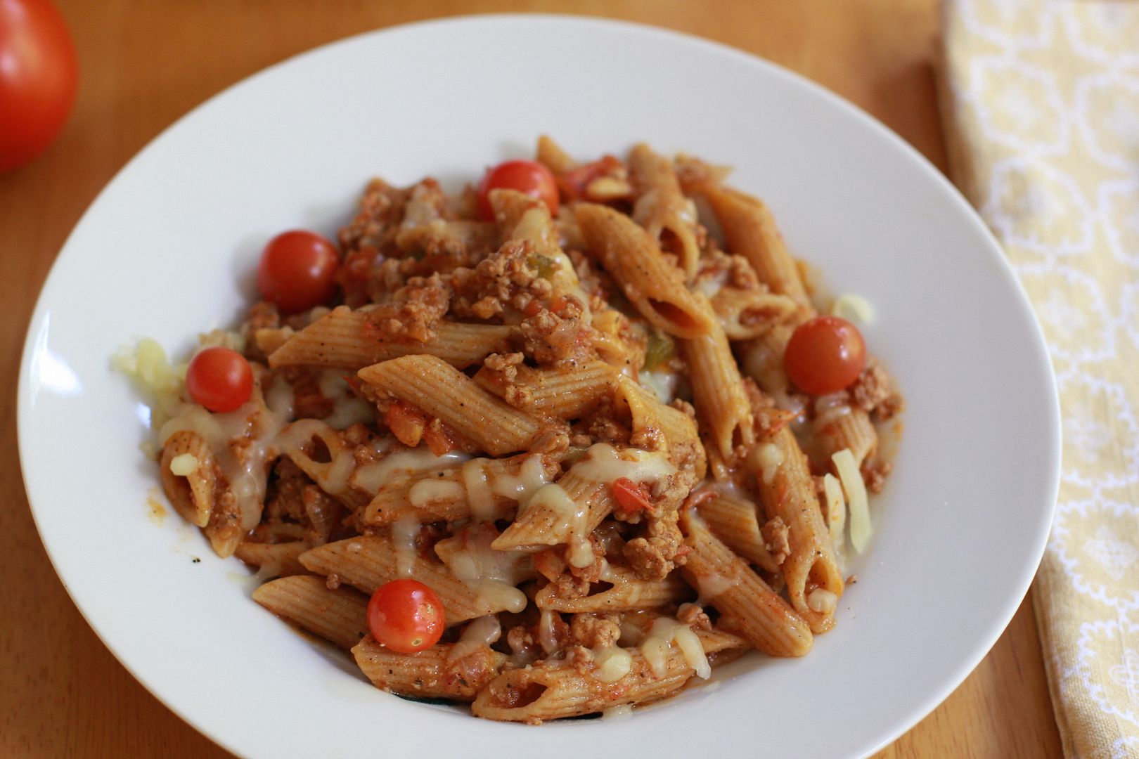Spicy Turkey Meat Sauce with Penne Pasta Daily Musings Everyday