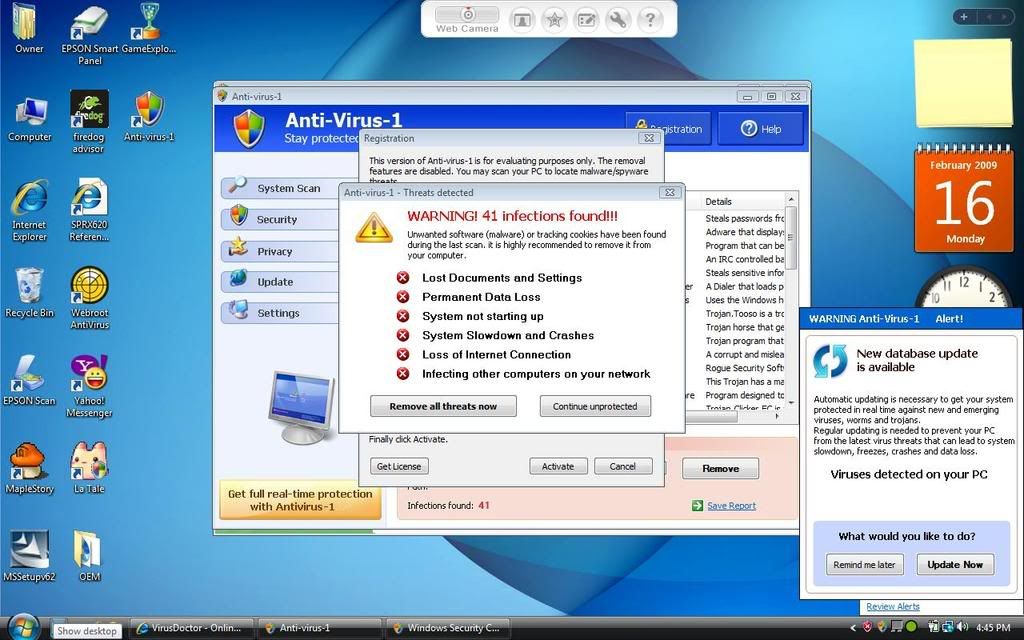 Fake Antivirus Popup