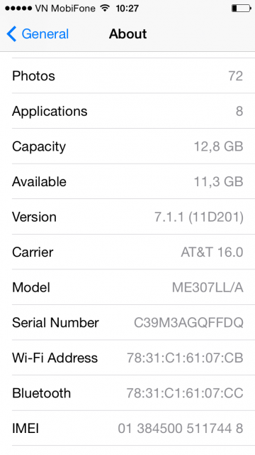 Iphone 5s 16gb Gold AT&T