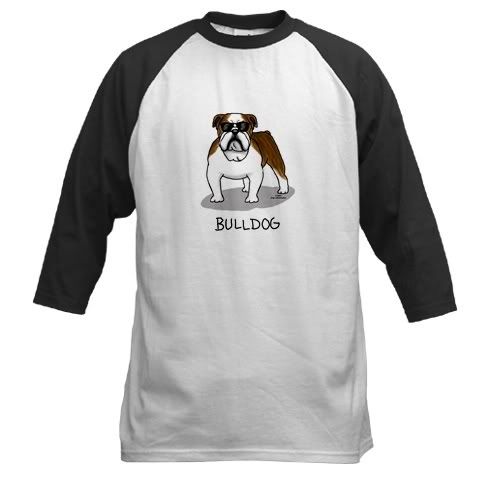 Cool Brindle Bulldog Baseball Jersey