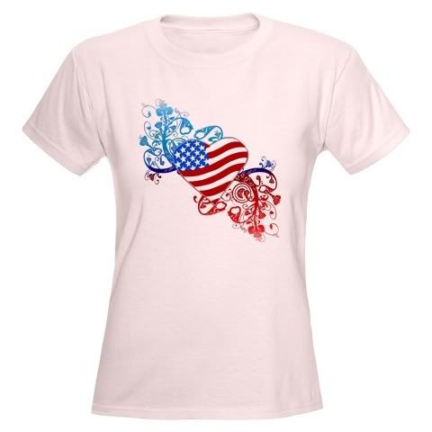 american flag shirts for women. American Flag Heart Scroll,