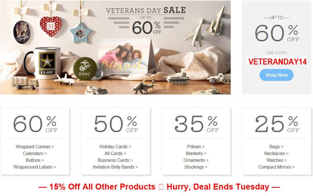 Zazzle Coupon Up To 60% Off + 15% Off All Products Ends 11/11/2014