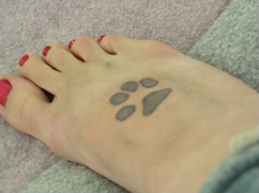 Dog paw tattoos designs