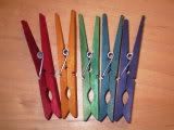 Hand Dyed clothespins, set of 14