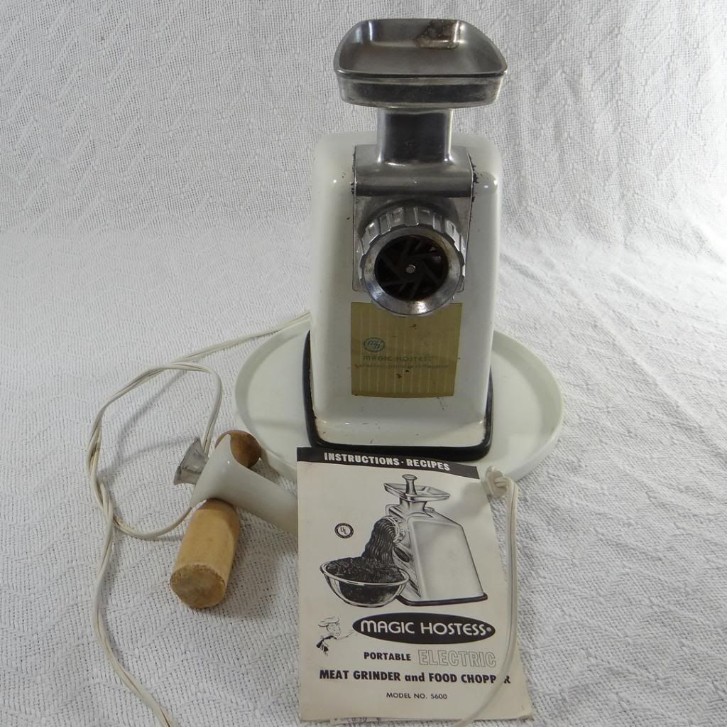 Electric Magic Hostess Portable Meat Grinder Food Chopper Vintage