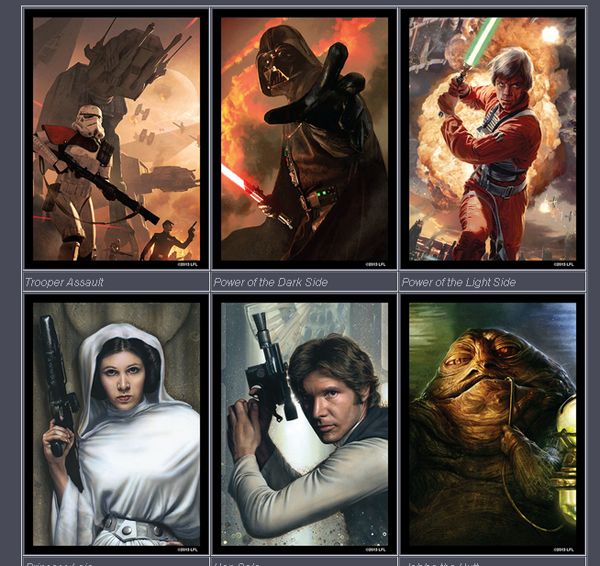 star wars limited edition art sleeves