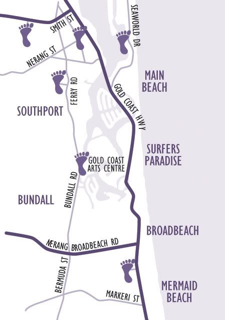 gold coast queensland map. Gold Coast Contemporary Art