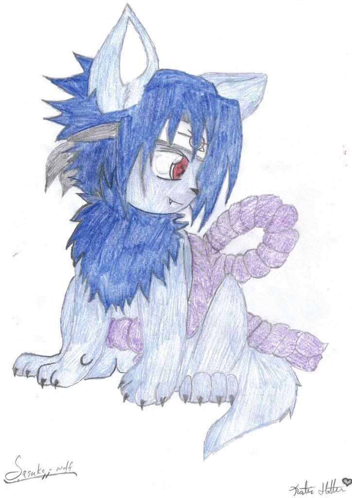 Sasuke Wolf (Colored) Pictures, Images and Photos