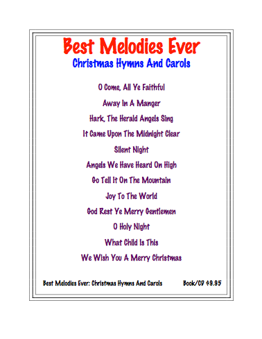 the best melodies ever instrumental book series is a collection of timeless melodies from different historical periods and on different musical styles - Best Christmas Hymns the best melodies ever instrumental book series is a collection of timeless melodies from different historical periods and on different musical styles - Best Christmas Hymns