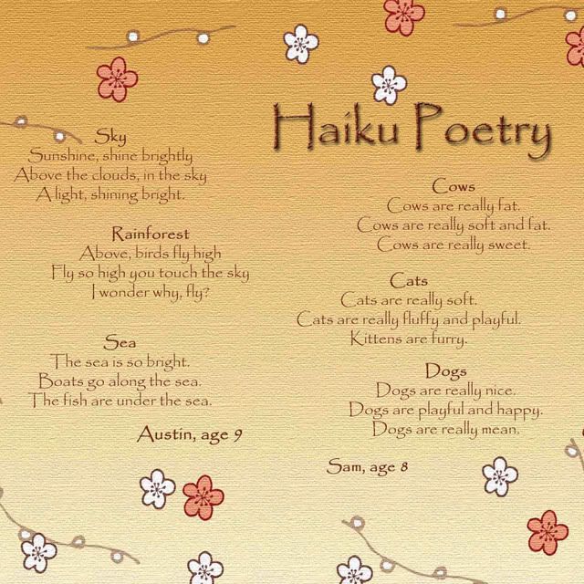 with the Haiku poems they