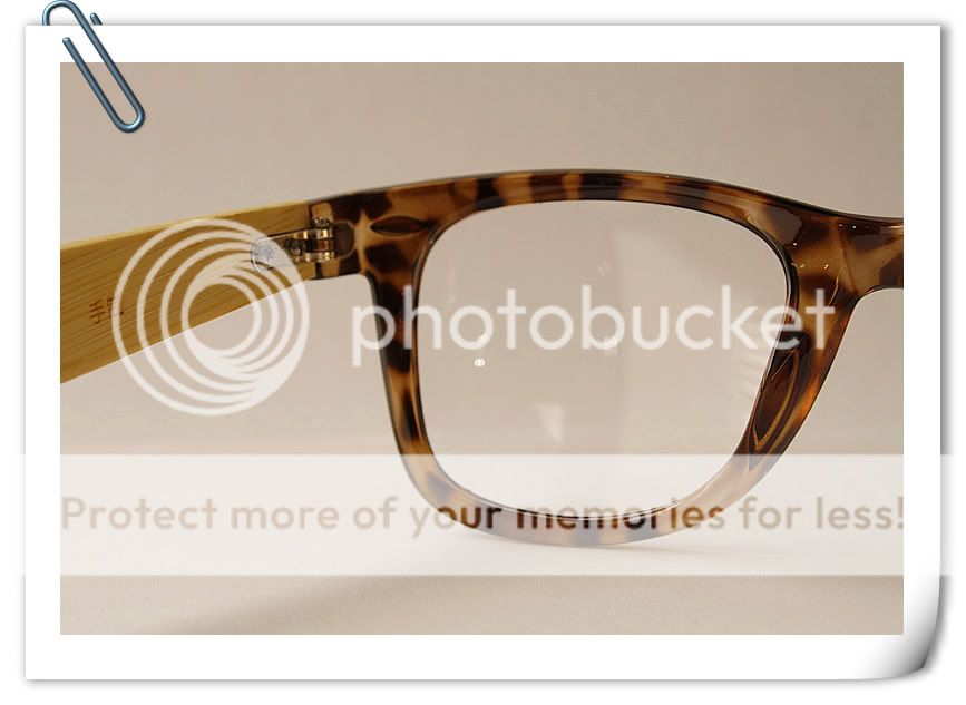 Bamboo Wooden Arms Vintage Retro Nerd Geek Tortoise Shell Clear Lens 