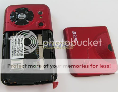 Fashion cheap mobile 3 sim t mobile dual cameras tv cell phone Q6 red 