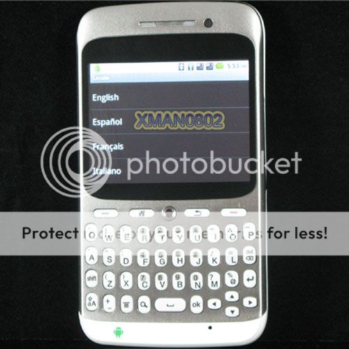   Android Cell Phone 2 Sim wifi tv Qwerty Keyboard Touch A8 White  