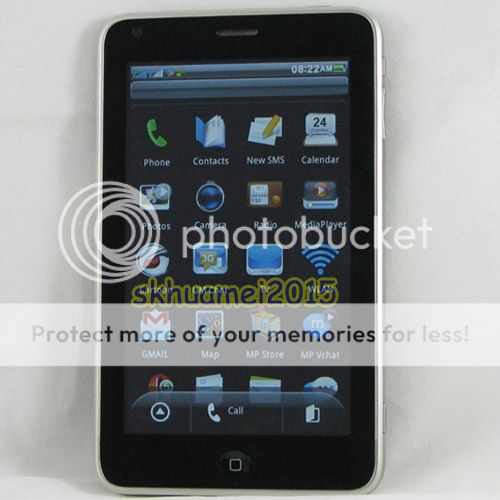   pad 5.0 touch screen dual sim wifi TV java cell phones T8500  