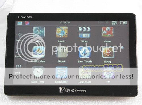 Car GPS 8GB Navigation AVin New Map POI Bluetooth  