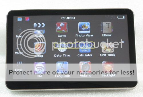 Car GPS 4GB LCD Navigation  Mp4 Av in Bluetooth  
