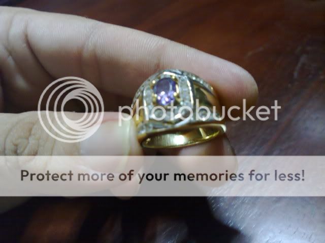 WTS CINCIN  EMAS  750 18K ASLI bertatah Permata Ametyst 