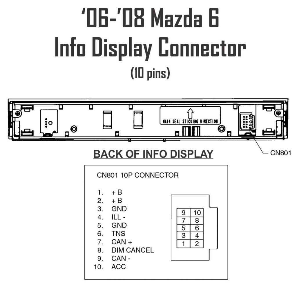 Mazda 6 Power Window Wiring Harness